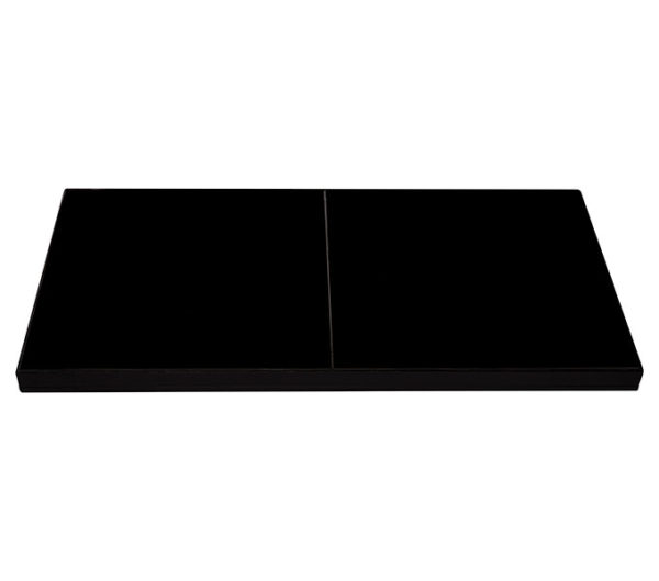 Maxiheat 1.2m x 600mm Inbuilt Gloss Black Tiled Hearth MXTINSBLK