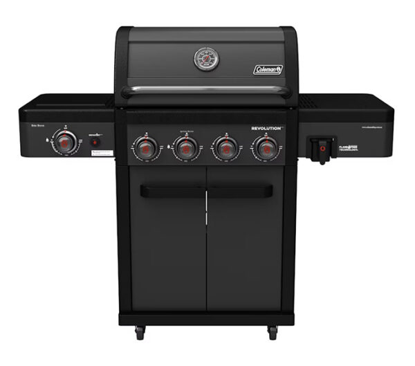 Coleman Revolution 4 Burner with Side Burner - Matt Black