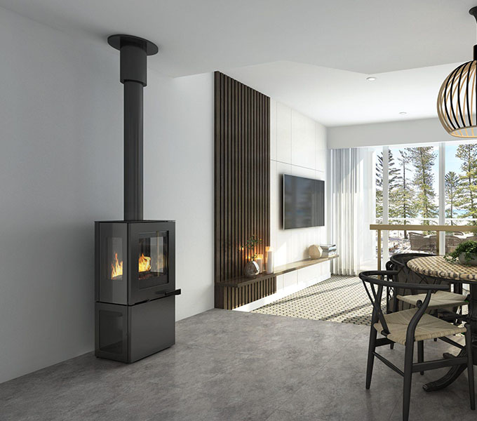 Visionline Pera Woodheater Ex Display - Inc 4m HPF Flue Kit - Image 2