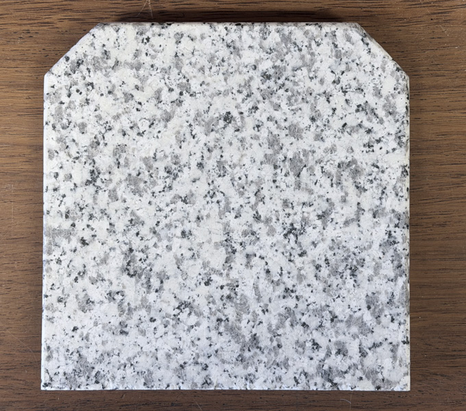 HOF Flat Wall Square Lunar White Granite Hearth - 1250mm