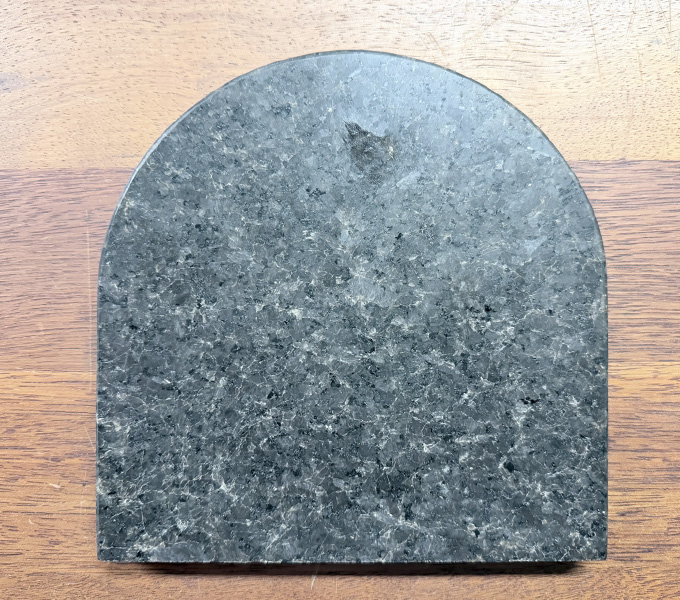 HOF Flat Wall Curved Urban Black Granite Hearth - 1050mm